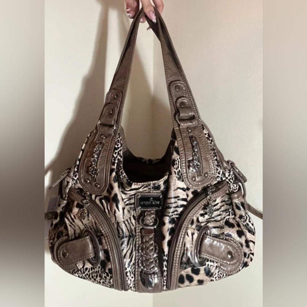 Animal Print Leather Handbag